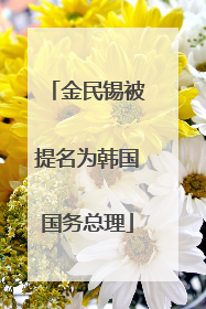 金民锡被提名为韩国国务总理